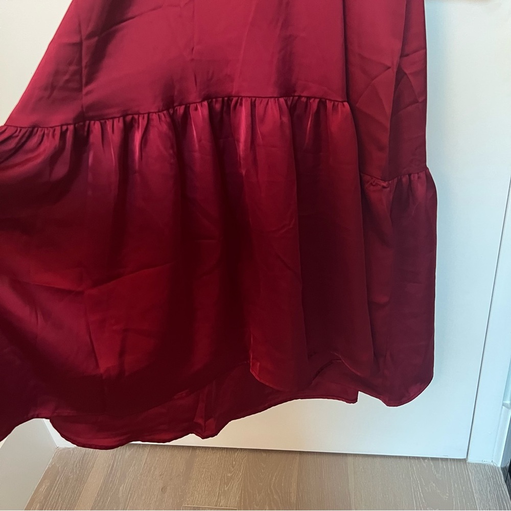 NWT Jason Wu Maroon Holiday Dress with Cut Outs - Picture 7 of 7
